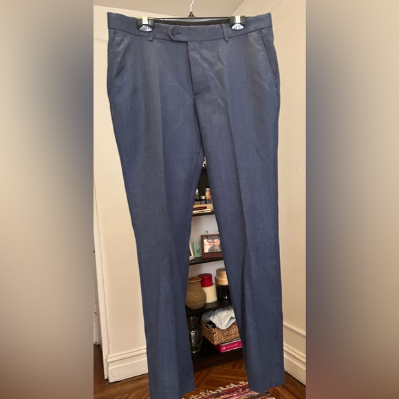 “Without Prejudice” KILBURN SLIM FIT BLUE WOOL MEN SUIT - Picture 3 of 16